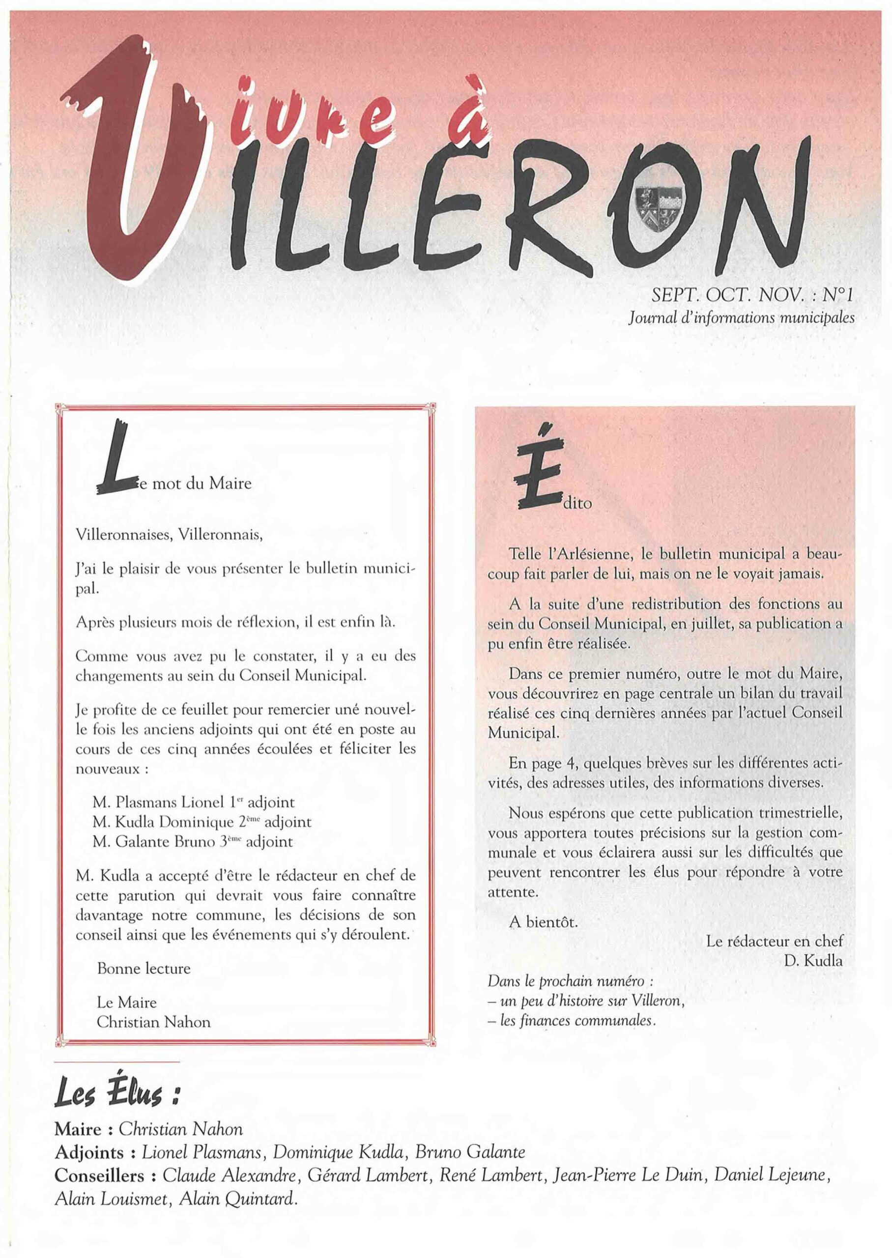 Vivre à Villeron – 1994